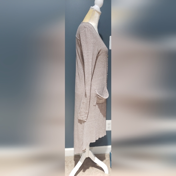 Free People Beach Ribbed Up Maxi Cardigan Sweater Size Large - Picture 6 of 13